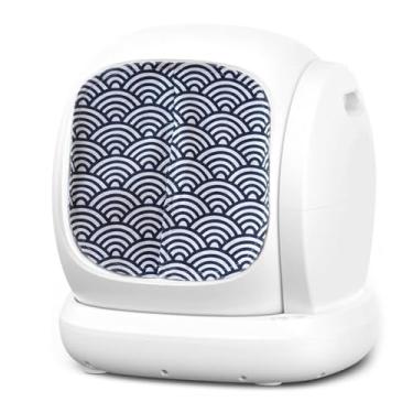 Imagem de Cortina para caixa de areia automática para gatos autolimpante, reduz o salto de areia para gatos, evita odores da caixa de areia autolimpante (onda)