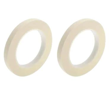 Imagem de Edinstry 2 peças de fita adesiva de 0,5 polegadas x 52,5 metros, fita adesiva de pintura de fácil remoção para pintura, etiquetagem e artesanato DIY, papel crepe, aderência média, sem resíduos, fita