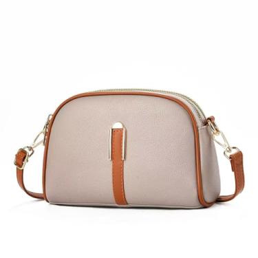 Imagem de Bolsa Transversal Feminina Retrô Pequena - Bolsa Quadrada com Alça Fina, Leve e Prática, Ideal para Dia a Dia e Ocasiões Especiais (Cinza)