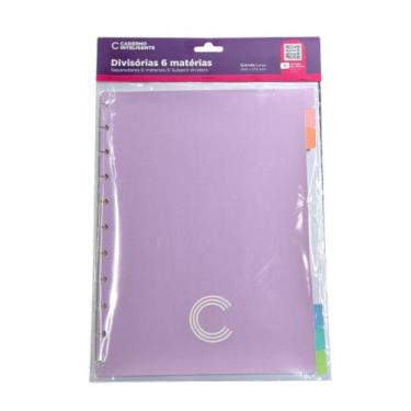 Imagem de Divisórias Caderno Inteligente Grande Refil com 6 Coloridas Tom Pastel