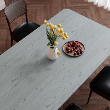 Imagem de VaryPaper Papel de parede rústico cinza de 39,9 cm x 800,1 cm, papel de contato com aparência de madeira, impermeável, para cozinha, gabinetes, bancadas, papel de parede autoadesivo removível para