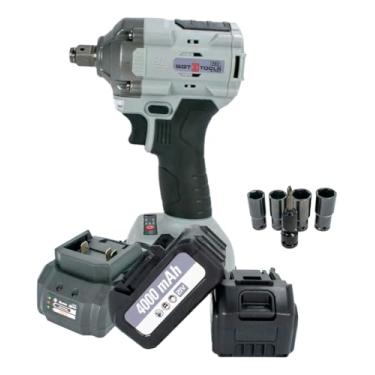 Imagem de Chave de Impacto Mini 1/2" 600Nm Brushless com 2 Baterias 21V 4Ah SGT7504 Profissional - Sigma Tools