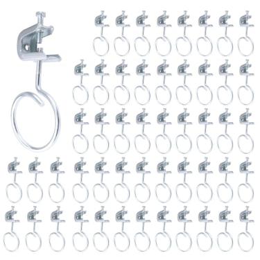 Imagem de NIDAYE 1/10.2 cm-20 braçadeiras de feixe com anéis de freio rosqueados à máquina, grampos C com parafusos, ganchos de anel de cabo para tubo e suporte de conduíte elétrico, 50 conjuntos