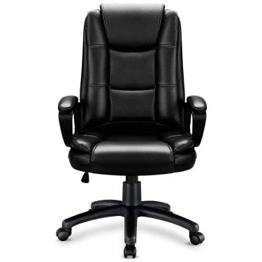 Imagem de OFIKA Cadeira de Escritório Ergonômica Giratória com Apoio de Braços e Suporte Lombar Ajustável, Preta