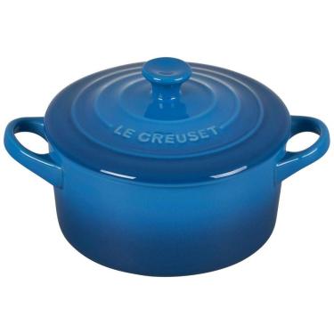 Imagem de Mini Caçarola de Cerâmica 400 mL Esmaltada e Antiaderente, LE CREUSET PG1160T 1459, Azul
