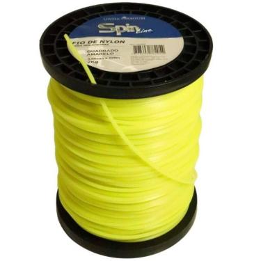 Imagem de Fio de Nylon 3,0 mm Quadrado para Roçadeira Bobina 2 KG 226 Metros Amarelo VULCAN