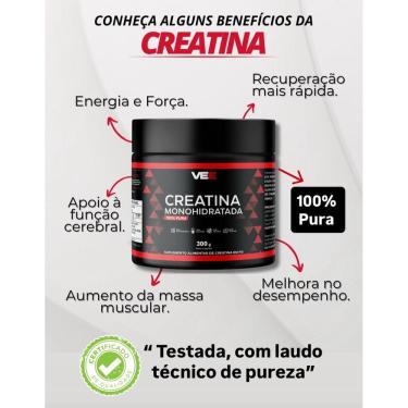 Imagem de Creatina 300G VEE Monohidratada 100% Pura! Mais Força, Energia ! Qualidade Profissional