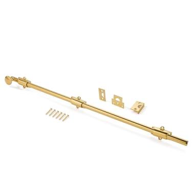 Imagem de khtumeware Pacote com 1 Unidade de 24", Travas Deslizantes de Superfície de Porta Holandesa de Latão Polido E Parafusos de Superfície Deslizante, Parafusos de Superfície Deslizantes Decorativos para J