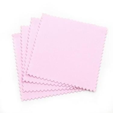 Imagem de [10 peças/15G] 50 peças/pacote de pano de polimento prata rosa - limpeza de joias de camurça premium para prata esterlina | polimento protetor - presente essencial para cuidados com joias, suprimentos
