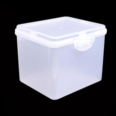 Imagem de Estojo de armazenamento transparente multiuso organizador de plástico retangular para joias headwear caixa organizadora doméstica, grande