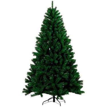 Imagem de Árvore de Natal Pinheiro Realista Verde 1,80cm 700 Galhos Tradicional Alta Resistente Cheia Ideal Para Sala Loja Escritório Desmontável Personalizável