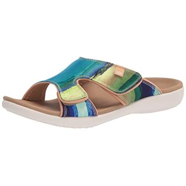 Imagem de Spenco Chinelo feminino Yumi Monet, Aqua Sea, 5