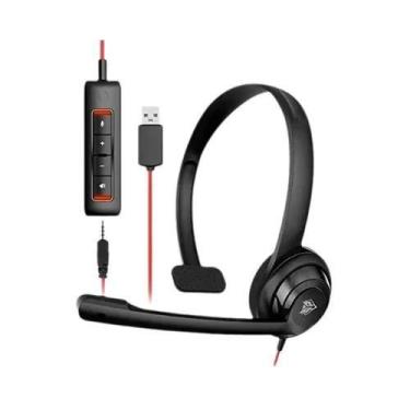 Imagem de Fone De Ouvido USB Com Redução De Ruído E Microfone Para Call Center, 