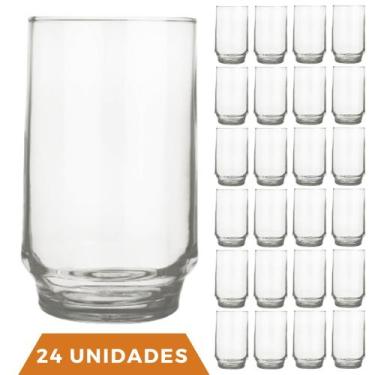 Imagem de Conjunto 24 Copos Vidro Transparente 300ml Lights Suco Nadir - NADIR F