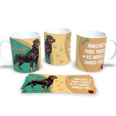 Imagem de Caneca Xícara Cachorro Café Chá Amante de Pets (Rottweiler)