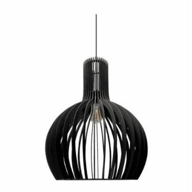 Imagem de Luminária Teto tipo Pendente VEGAS MDF  Completa - - LENOBRE, Preto, B