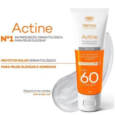 Imagem de Protetor Solar Actine Darrow FPS60 Sem Cor 40g