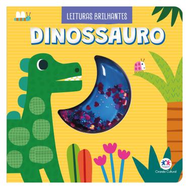 Imagem de Livro infantil Dinossauro interativo com lua brilhante — Leituras Brilhantes