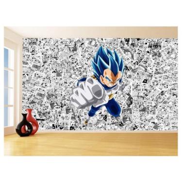 Imagem de Papel De Parede Dragon Ball Vegeta Blue Anime 3,5M Dbz582 - Você Decor