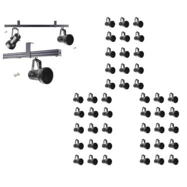 Imagem de Kit 45 Spot Trilho Perfilado Eletro calha Par20 Bulbo OL7 - Hiperlight