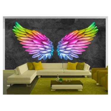 Imagem de Papel De Parede 3D Arte Asas Selfie Insta Cores 3,5M Tra390 - Você Dec