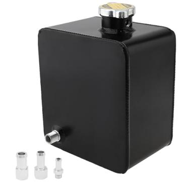 Imagem de DriSentri Tanque de expansão de transbordamento de radiador universal de 2,5 L, reservatório, reservatório, tanque de água para carro, caminhão, barco, tanque de transbordamento de líquido de