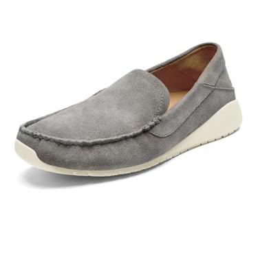 Imagem de OluKai Ka'a Loafer Sapato masculino premium, materiais de camurça italiana de primeira linha e artesanato, visual elegante e contemporâneo, ajuste confortável e suporte o dia todo, Cinza frio/cinza