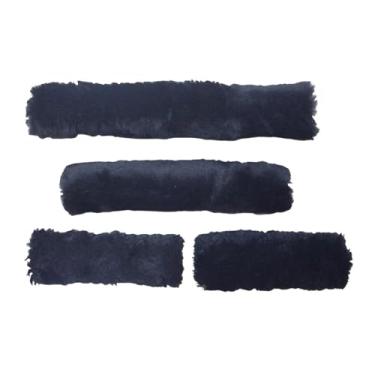 Imagem de predolo Conjunto de 4 para cabresto de cavalo, respiráveis ​​e decorativas, com protetor de focinheira para uso em reboques, festas, passeios diários no, Preto