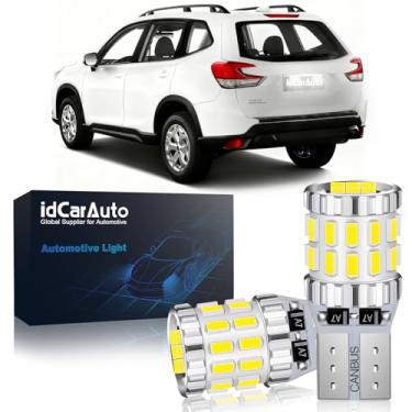 Imagem de idCarAuto Lâmpadas LED 194 168 2825 W5W T10 Pacote com 2 – 6000K Branco, 3030 Chips, Luzes de Substituição Interior/Exterior do Carro (para Subaru Forester (2014-2023))