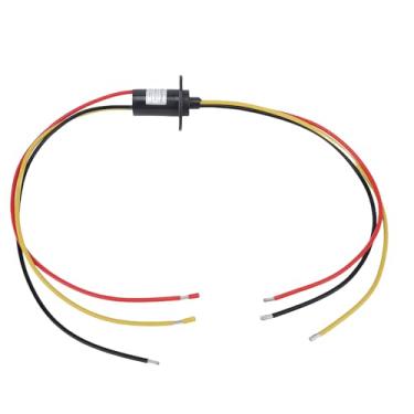 Imagem de FTVOGUE 3 Fios 30A 22mm Anel Deslizante Condutor Elétrico 360 Graus de Rotação 250RPM para Motor PTZ robô Câmera CCTV