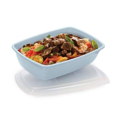 Imagem de Pote Grande Container 3L com Tampa Transparente - Vasilha Container Versátil Retangular de Plástico 3 Litros - PANAMI