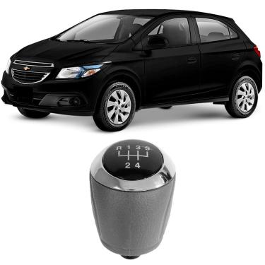 Imagem de Manopla Bola Câmbio Onix Prisma Sonic 5 Marchas Cinza