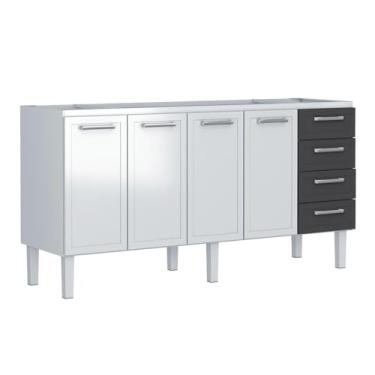 Imagem de Gabinete Cozinha De Aço Juno 4G 1920Mm Preto Montado(Pia 200) Cozimax