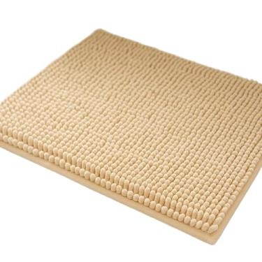 Imagem de Kit Tapete Banheiro 40x60 Antiderrapante Bolinha Microfibra Macarrão Luxo Absorvente Para Banheiro e Lavabo Ideal para Família(4,Bege)