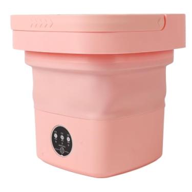 Imagem de Generic Mini Máquina de Lavar Roupa Dobrável, Solução Portátil Leve para Lavagem de Roupa íntima de Apartamento, PP, TPE (Rosa)