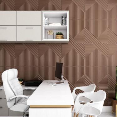 Imagem de Kit Placas 3D Pvc Revestimento  14M2  Ripado 56 Placas