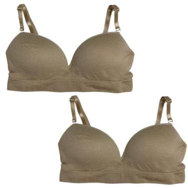 Imagem de Kit 2 Sutiã Teen Menina Juvenil Zee Rucci com Bojo Seamless, Nude, Nud