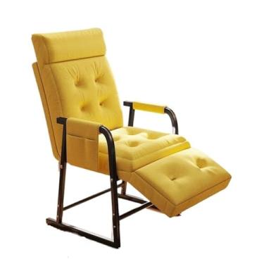 Imagem de Cadeira reclinável dobrável para escritório em casa, pode ficar plana e preguiçosa, sofá, pausa para almoço, com pernas, cadeira de arrastar e encosto, cama de solteiro, varanda, descanso, sofá