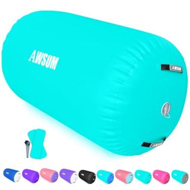 Imagem de AWSUM 1 peça de rolo de ar inflável de cilindro de ginástica para treino de mola traseira para octógono, equipamento de ginástica, sem bomba elétrica