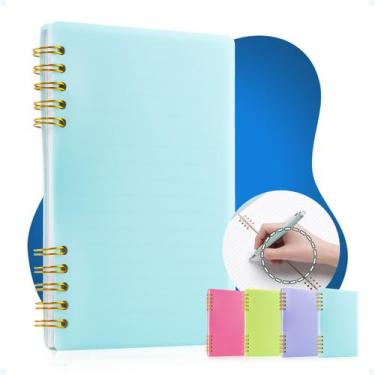 Imagem de Caderno Pauta A6 Pequeno 80 Folhas Argola Parcial Anotações - Hxt, Azu