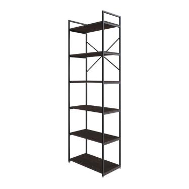 Imagem de Estante Alta C/06 Prateleiras 185x60x33cm Yon Terracota/est.preta Terracota/est.preta