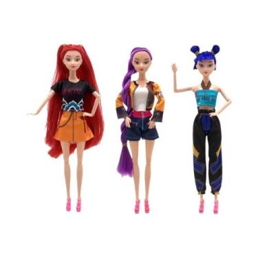 Imagem de Boneco De Ação Kpop Demon Hunters Com Luzes Coloridas Derpy Rumi Mira 