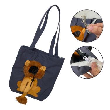 Imagem de Bolsa Transporte Cachorro Gato Pet Animal Estimacao Ombro Estampa Leao Passeio Diversao Viagem Ventilada Caminhada