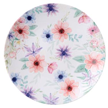 Imagem de Prato de Sobremesa Tramontina Floratta em Porcelana Decorado 21cm