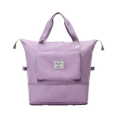 Imagem de Bolsa De Viagem Mochila Dobrável Grande Impermeável Lilás - Global UP