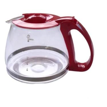 Imagem de Jarra de Vidro Para Cafeteira Britânia Inox Plus BCF18IV Vermelha Orig