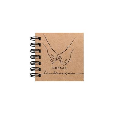 Imagem de Scrapbook OEM Nossas Lembranças Capa Flexível Kraft 240g 20 Folhas Internas 180g Format...