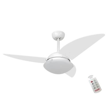 Imagem de Ventilador de Teto Casa H 3 Pás Branco Volare Class com Controle Remoto e Exaustão 220V