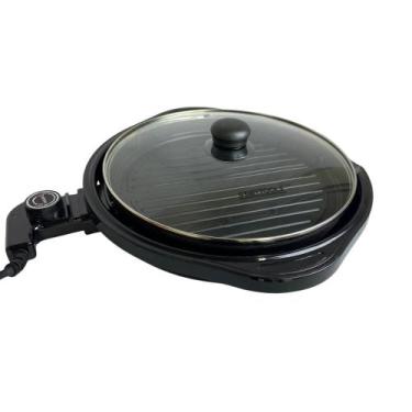 Imagem de Grill Elétrico Redondo Premium com Termostato 127V - Preta - STARTOOLS