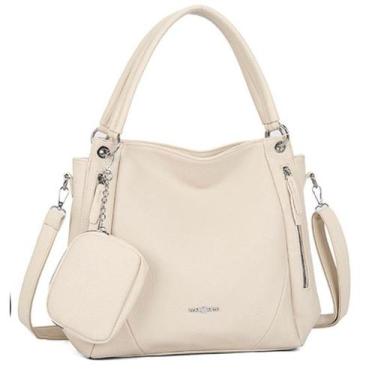 Imagem de Bolsa Mochila Feminina Grande De Ombro Com Alça Transversal De Couro P